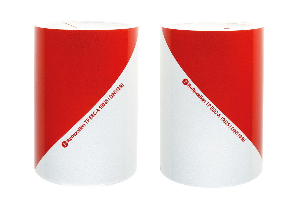 Set rouleaux Chevron Rouge/Blanc Classe A 9 m